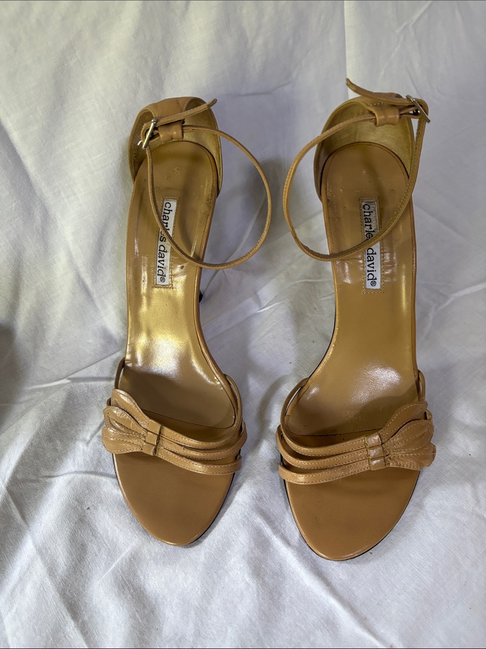 Charles David Nude Strappy Sandals